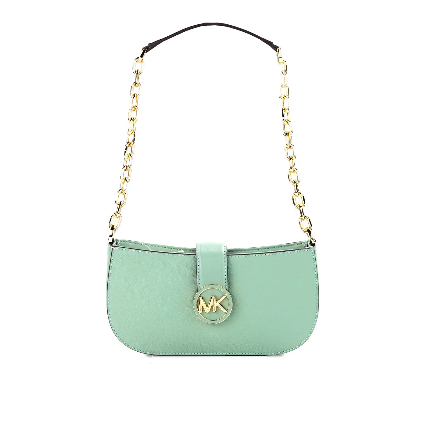 Michael Kors Carmen Small Sea Green Pouchette Shoulder Handbag