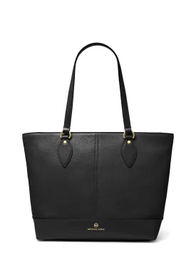 Michael Kors Women's Black Beth Large Pebbled Leather Tote