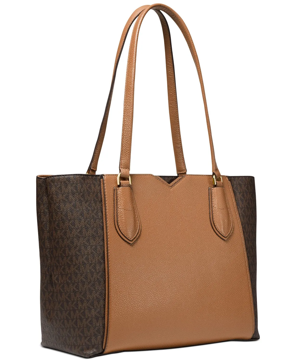 Michael Kors Women's Brown & Acorn Mae Medium Logo Tote