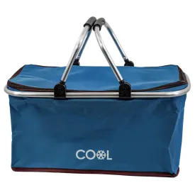 Navy Cooler Basket Bag