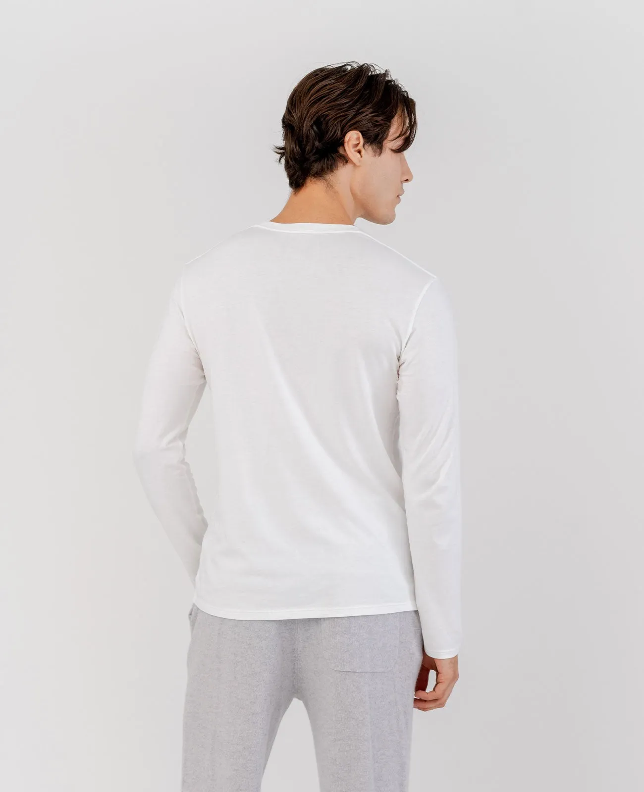 Organic Pima Cotton Long Sleeve Crew Neck Tee