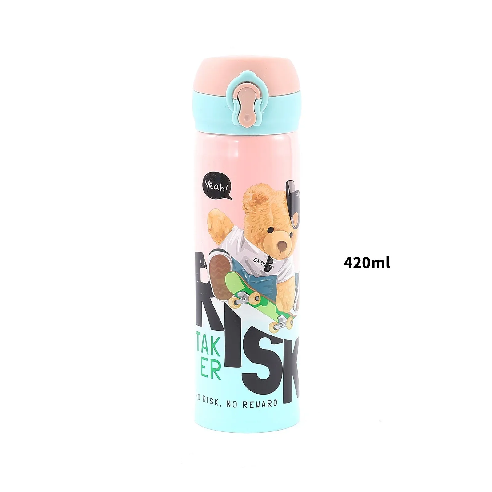 Printed Dog Theme Stainless Steel Water Bottle.(420mL)