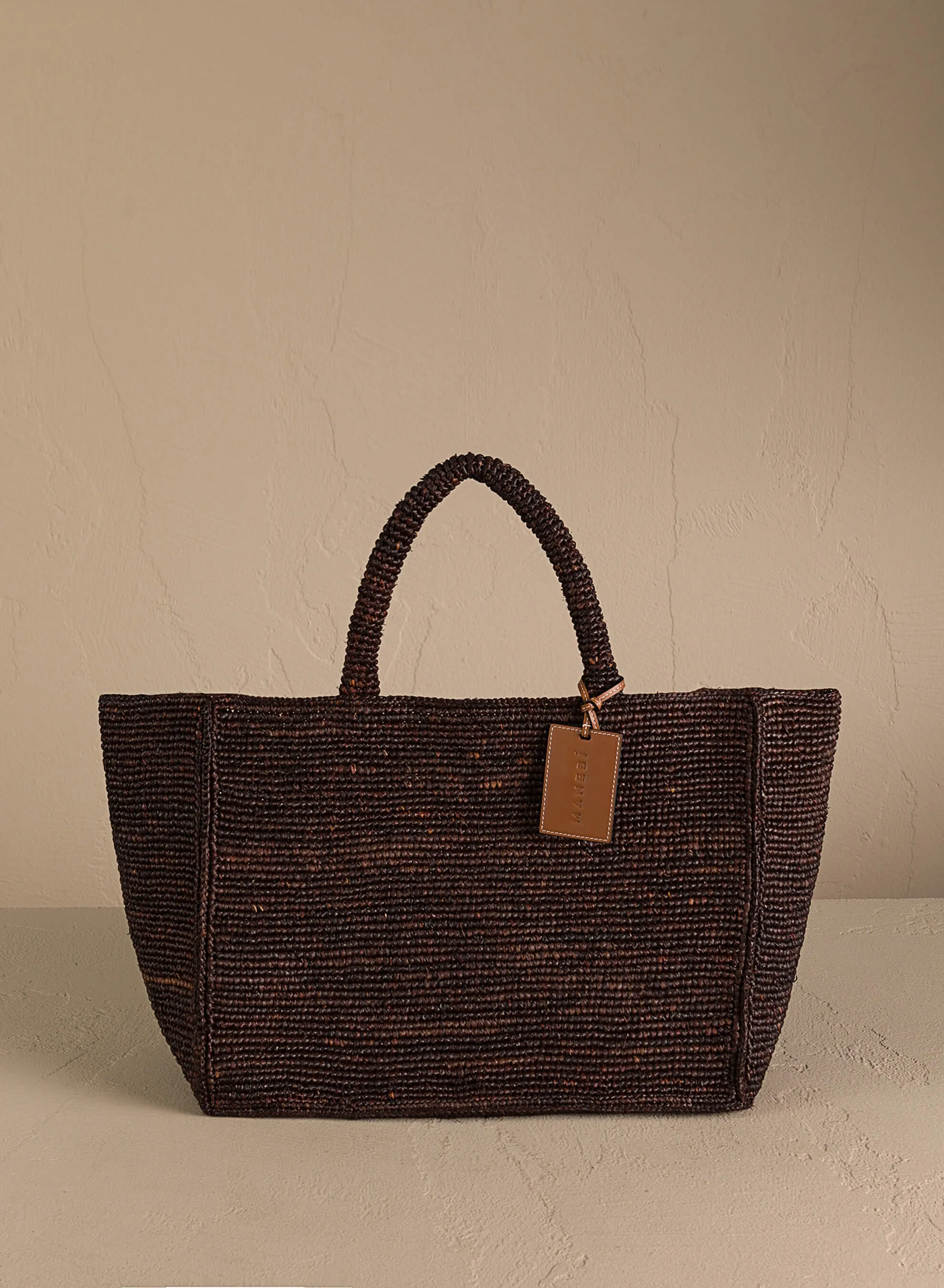 Raffia Sunset Bag Large Chocolate