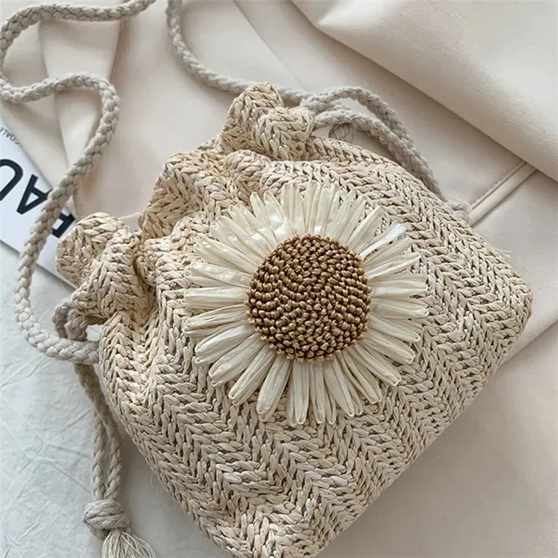 Reina Floral Summer Jute Bag