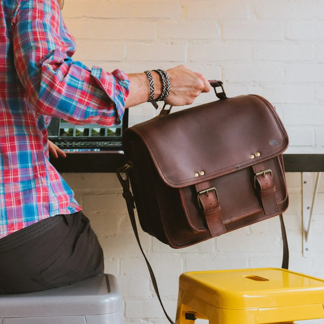 Roosevelt Buffalo Leather Camera Bag | Dark Oak