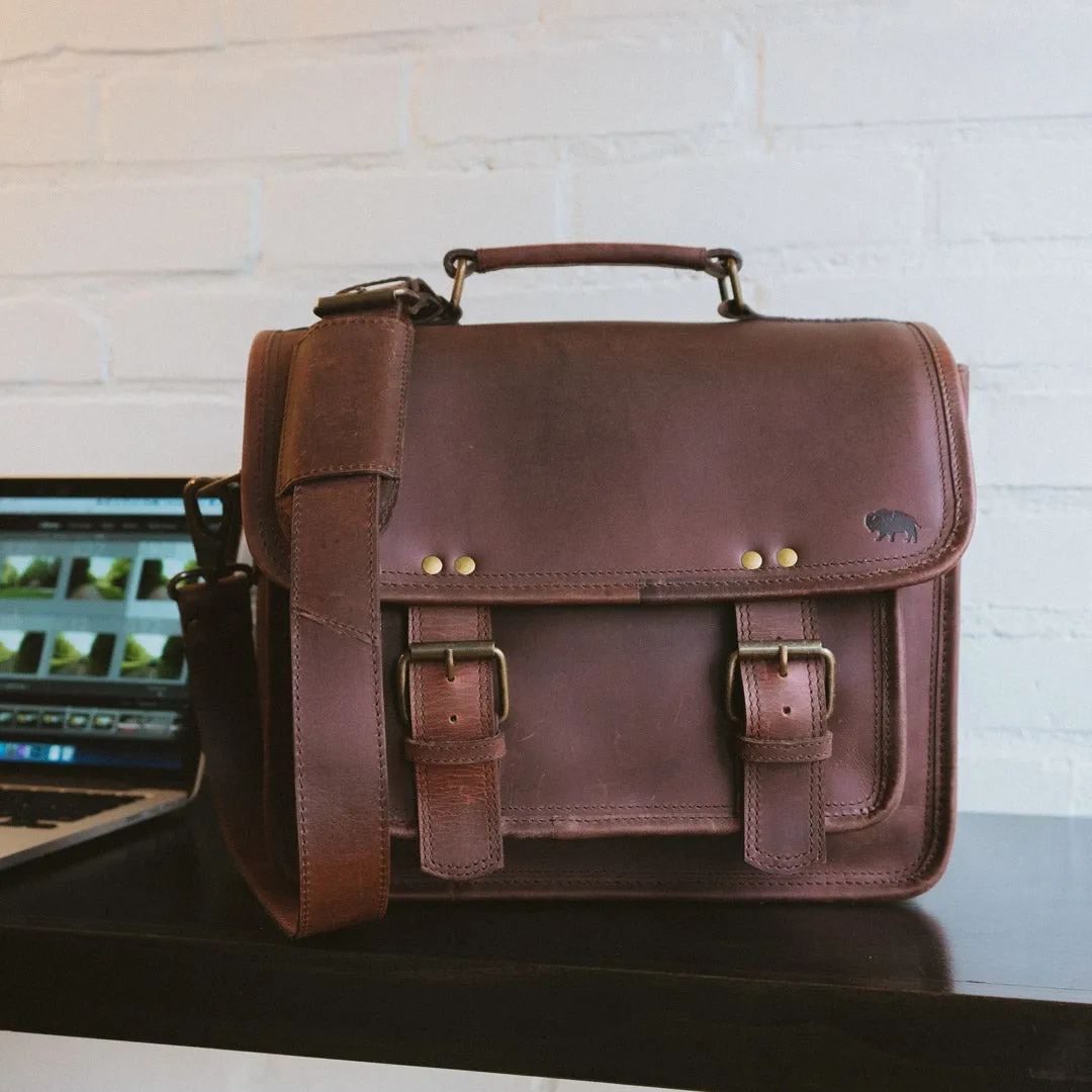 Roosevelt Buffalo Leather Camera Bag | Dark Oak