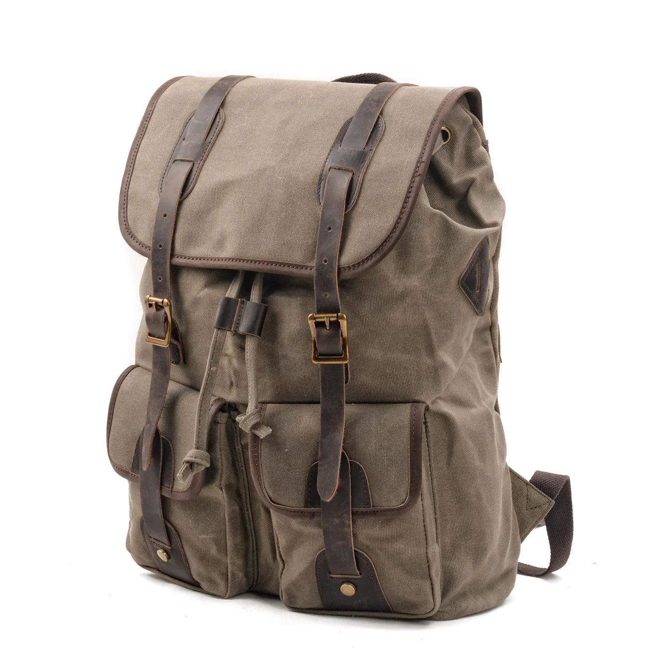 Rucksacks Handmade Waxed Canvas Backpack Travel Backpack