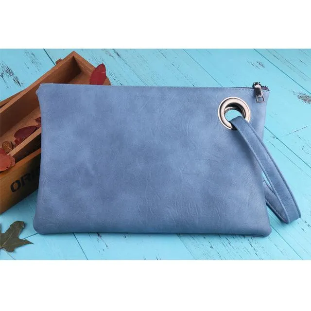 Shoulder bag Fashion Solid Women Bag artificial Leather Women Envelope Bag Female Handbag Clutch Shipping immediately Clutch