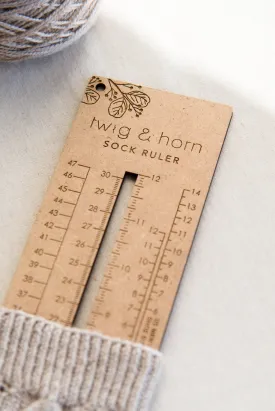 sock sizing ruler