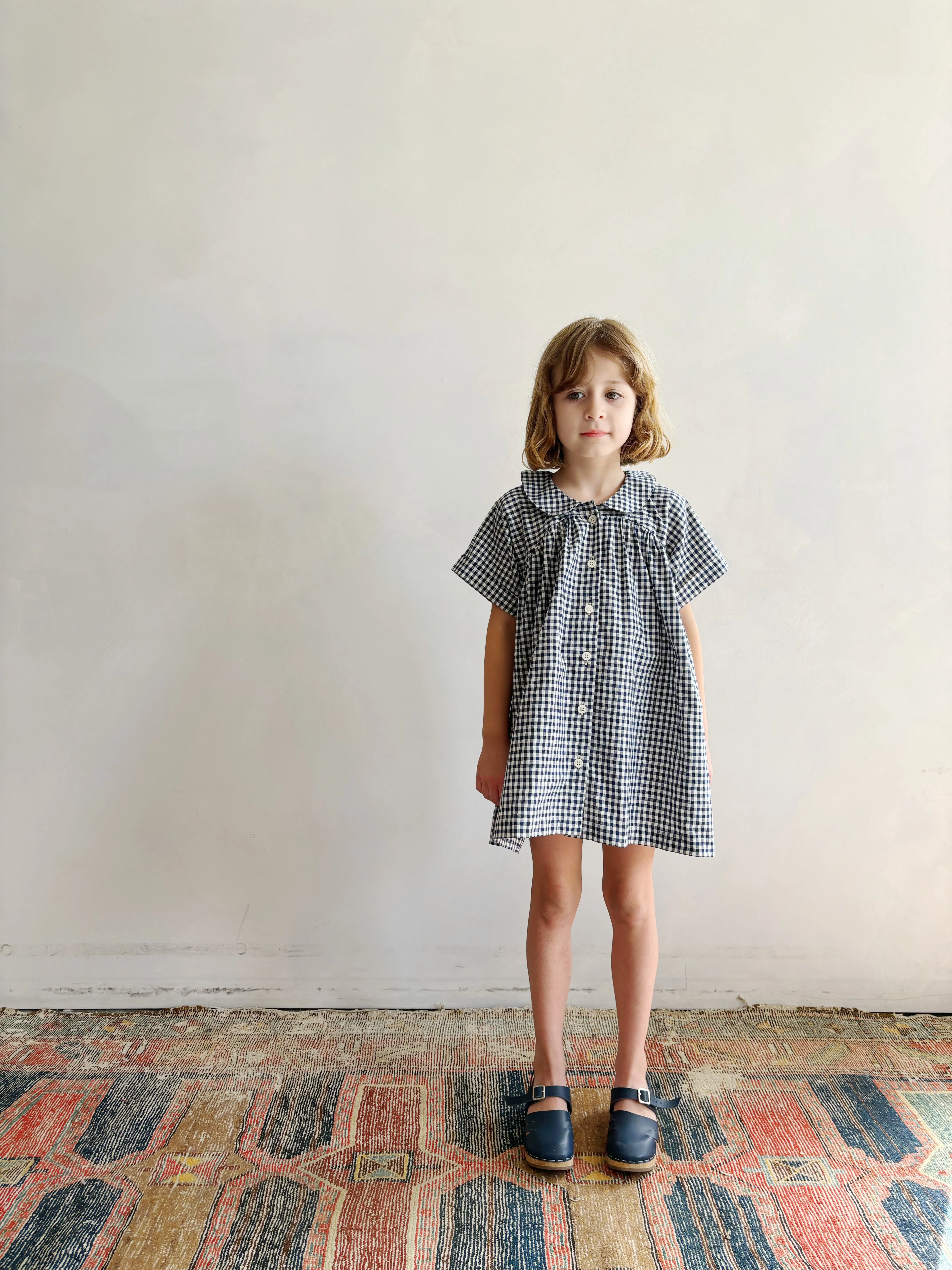 sofie dress in blue picnic gingham