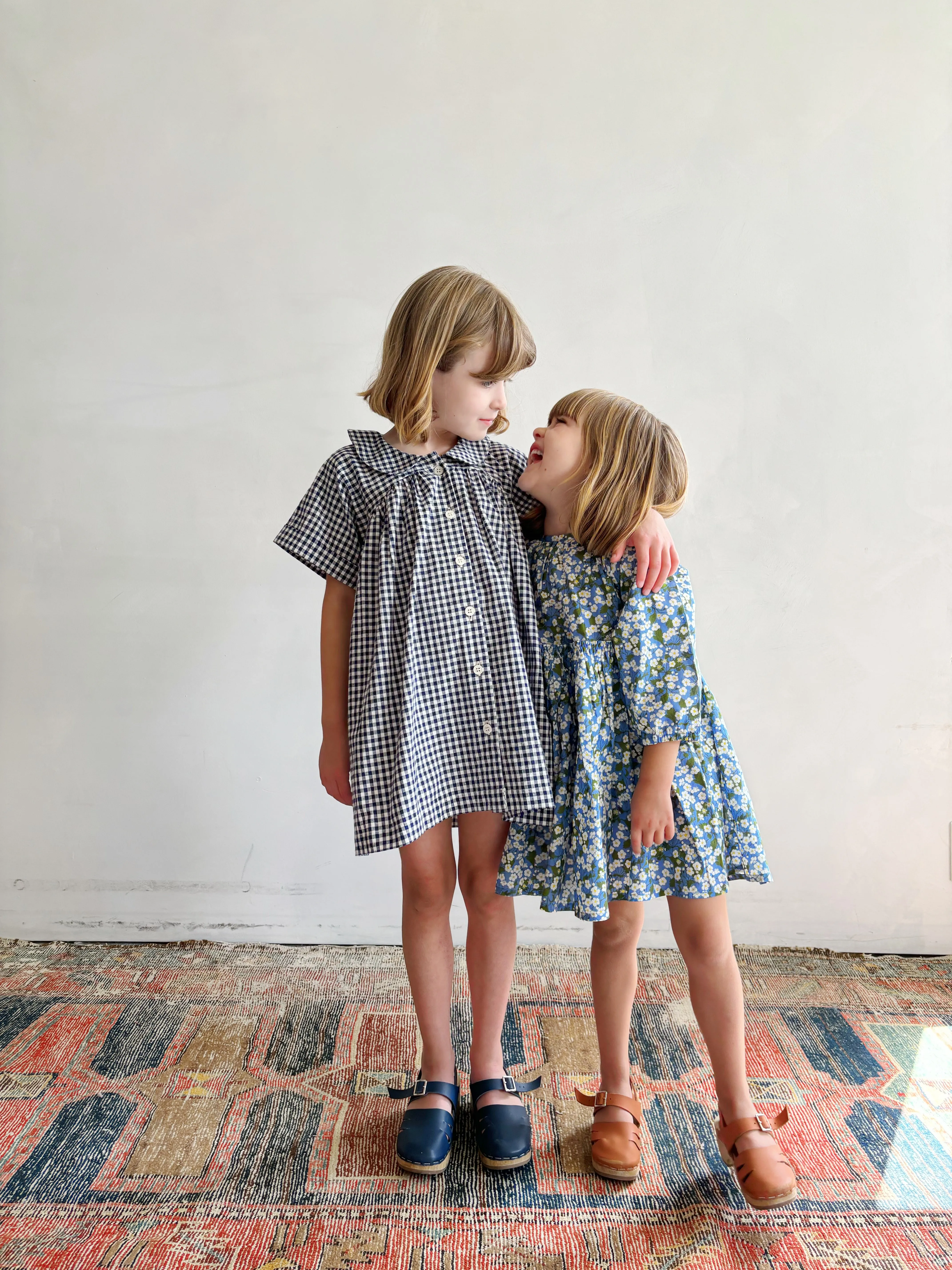 sofie dress in blue picnic gingham