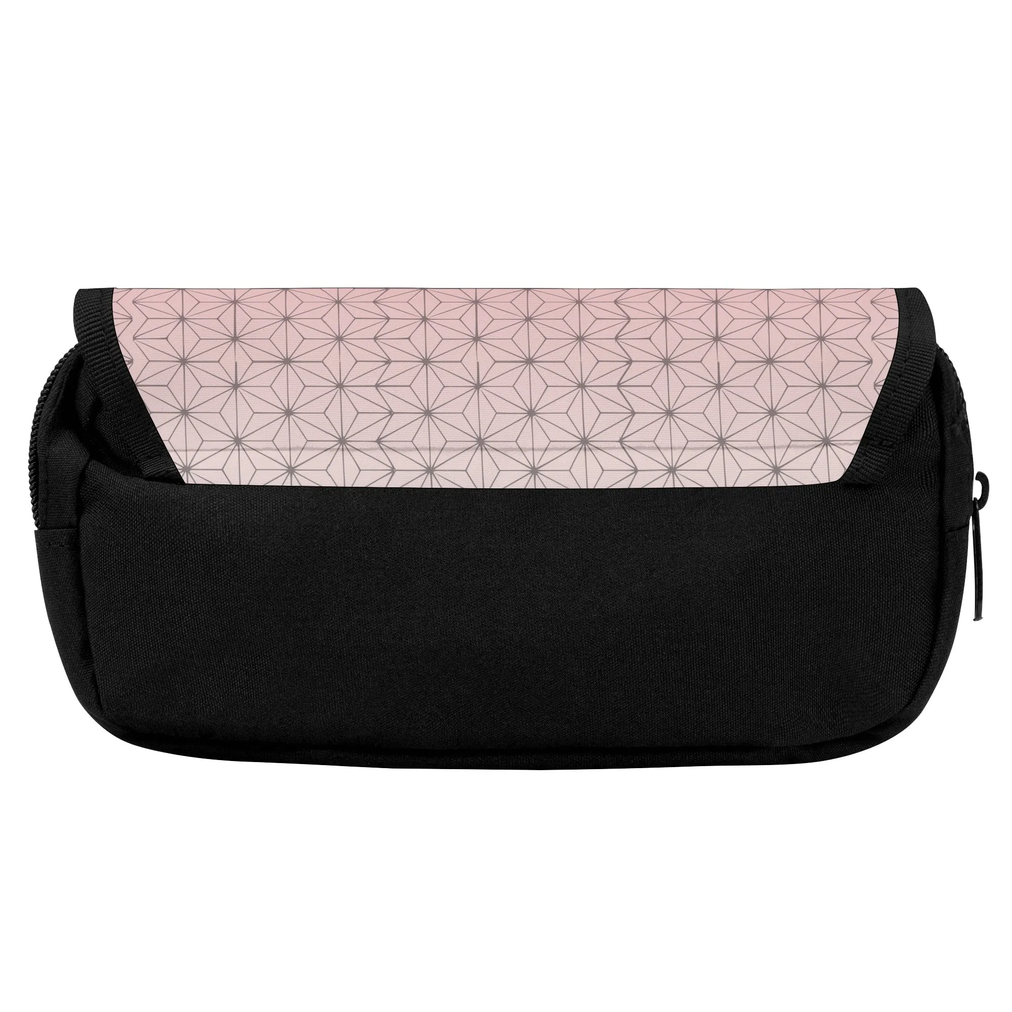 Stylish Double Layer Pencil Cases for Tweens & Teens. Back to school supplies-Anime inspired Pink & Black pattern