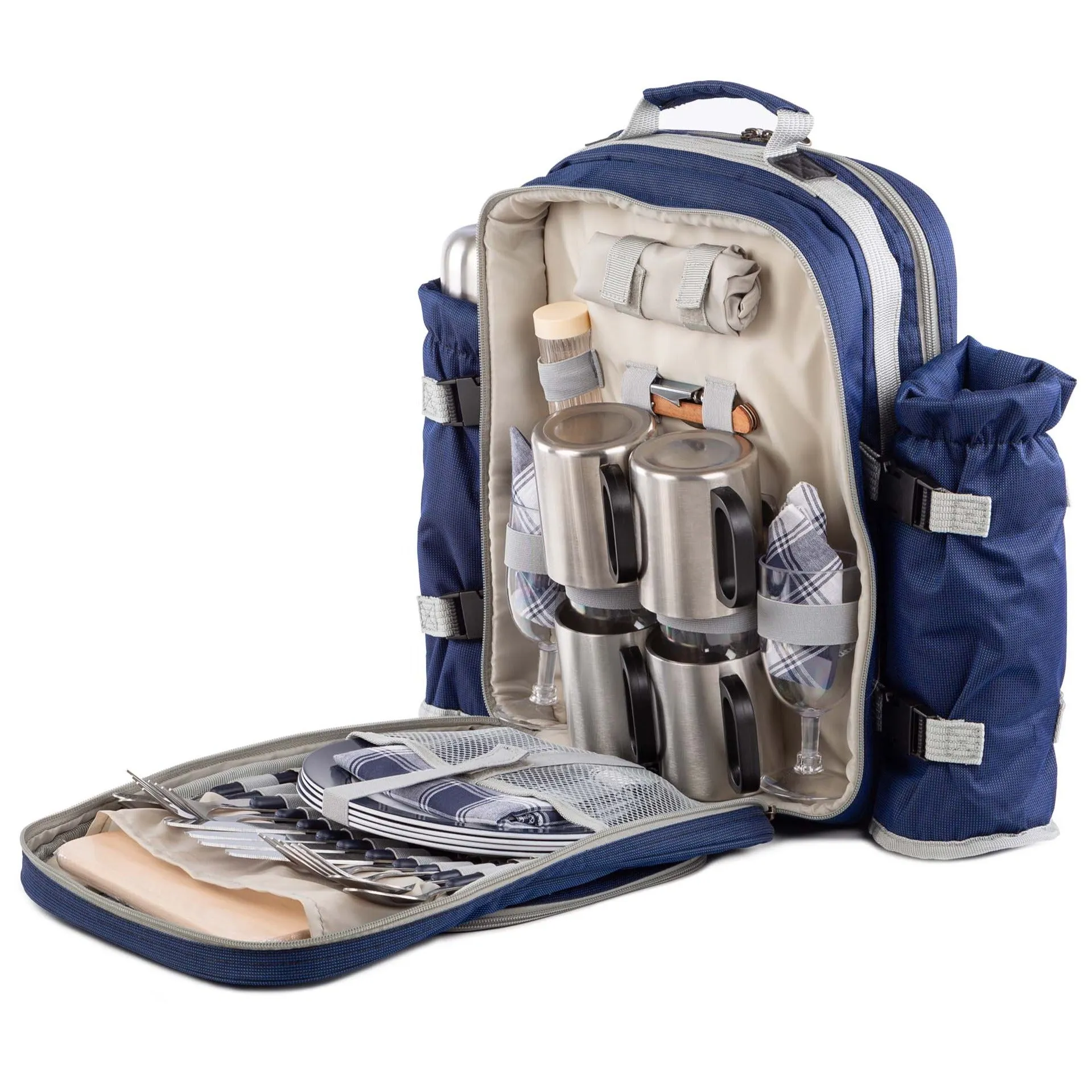 Super Deluxe Picnic Backpack Hamper for Four People