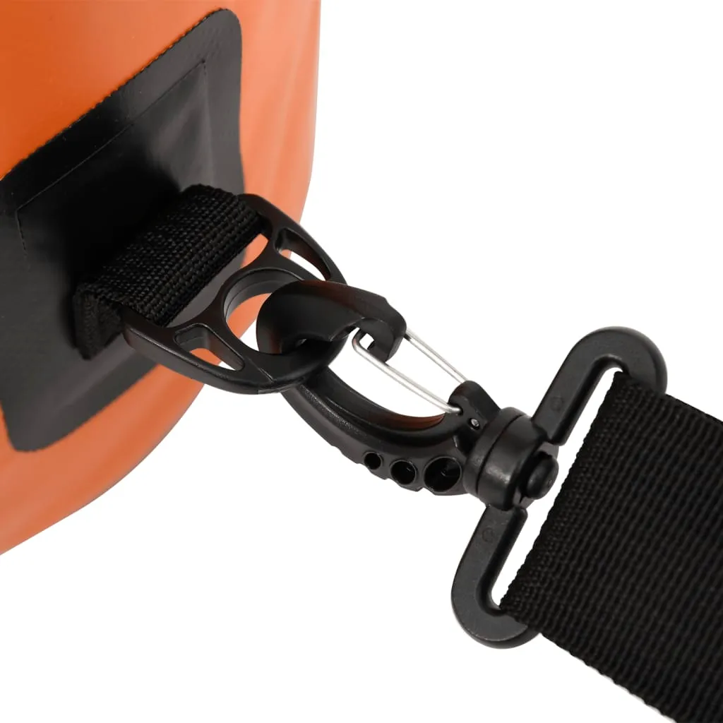 vidaXL Dry Bag with Zipper Orange 5.3 gal PVC