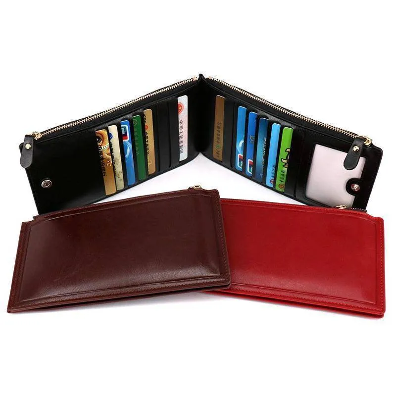 Vintage Long Card ID Holder Wallet