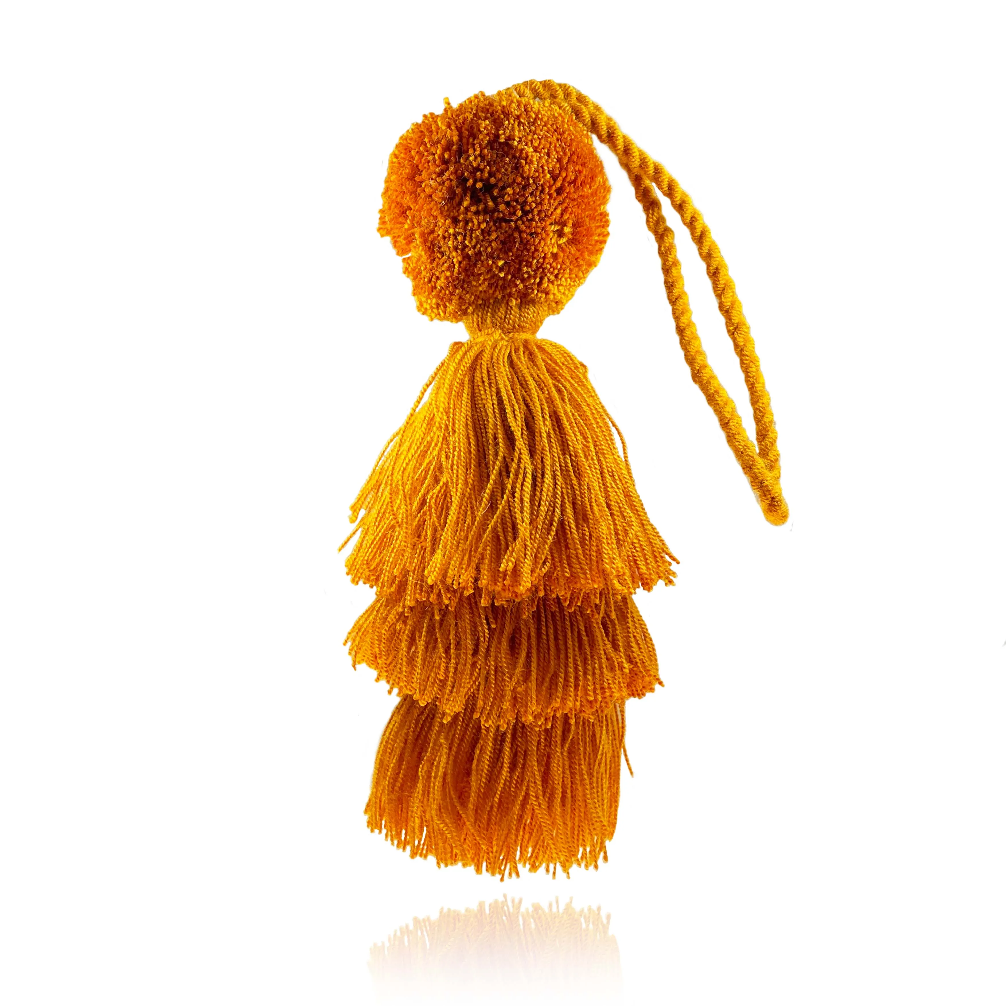 Wayuu Pom Pom Tassel- Orange