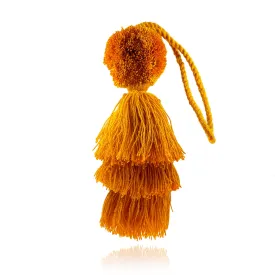 Wayuu Pom Pom Tassel- Orange