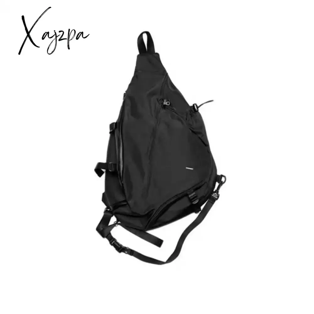 Xajzpa - 2023 Techwear Harajuku Design Nylon Large Capacity Handbag Street Shoulder Messenger Satchel Men Sling Bag For Women Goth Gothic